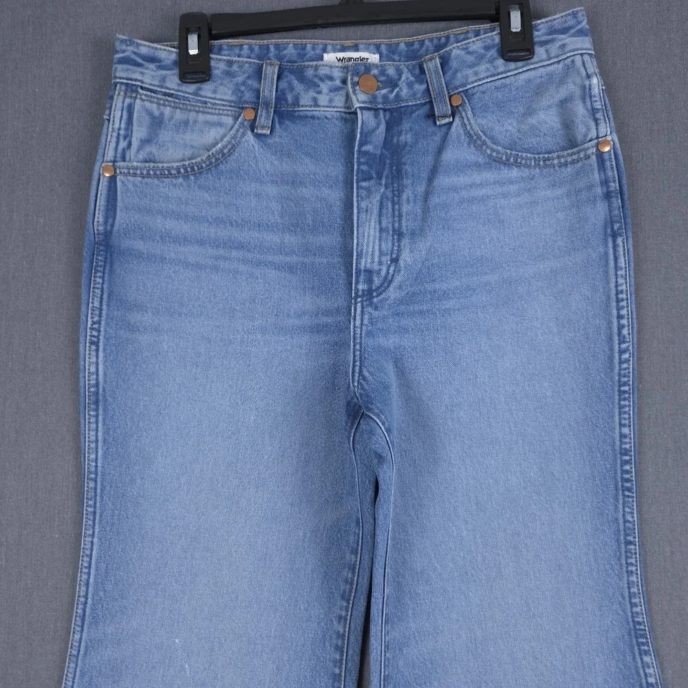 Wrangler Wanderer High Rise Flare Jeans Womens 29x30 (Fits 31x30) Wide Leg Denim - Picture 3 of 16